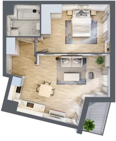 2 pokoje, mieszkanie 48,51 m², piętro 2, oferta nr 9B048, Ursus Centralny, Warszawa, Ursus, Szamoty, ul. Kazimierza Gierdziejewskiego