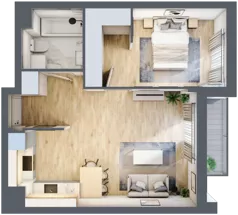 2 pokoje, mieszkanie 45,98 m², piętro 5, oferta nr 9B074, Ursus Centralny, Warszawa, Ursus, Szamoty, ul. Kazimierza Gierdziejewskiego