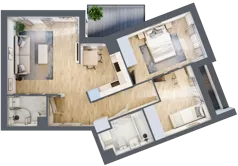 3 pokoje, mieszkanie 62,20 m², piętro 4, oferta nr 9B064, Ursus Centralny, Warszawa, Ursus, Szamoty, ul. Kazimierza Gierdziejewskiego