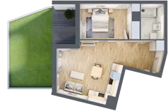 2 pokoje, mieszkanie 44,81 m², parter, oferta nr 9B029, Ursus Centralny, Warszawa, Ursus, Szamoty, ul. Kazimierza Gierdziejewskiego