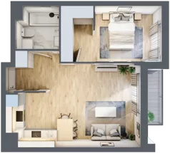 2 pokoje, mieszkanie 45,98 m², piętro 4, oferta nr 9B065, Ursus Centralny, Warszawa, Ursus, Szamoty, ul. Kazimierza Gierdziejewskiego