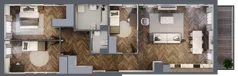 4 pokoje, mieszkanie 93,16 m², piętro 1, oferta nr C010, Zielono MI II, Warszawa, Mokotów, Siekierki, ul. Polska 10