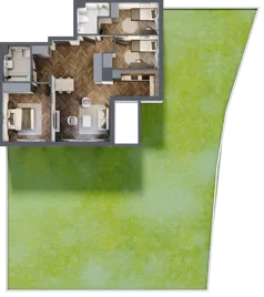 4 pokoje, mieszkanie 81,53 m², parter, oferta nr D003, Zielono MI II, Warszawa, Mokotów, Siekierki, ul. Polska 10