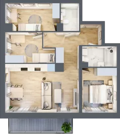 4 pokoje, mieszkanie 67,49 m², piętro 6, oferta nr G41, Osiedle Startowe, Wrocław, Psie Pole-Zawidawie, Zakrzów, ul. Zatorska / al. Sobieskiego