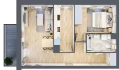 2 pokoje, mieszkanie 49,69 m², piętro 3, oferta nr G23, Osiedle Startowe, Wrocław, Psie Pole-Zawidawie, Zakrzów, ul. Zatorska / al. Sobieskiego