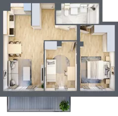 3 pokoje, mieszkanie 58,44 m², piętro 2, oferta nr G10, Osiedle Startowe, Wrocław, Psie Pole-Zawidawie, Zakrzów, ul. Zatorska / al. Sobieskiego