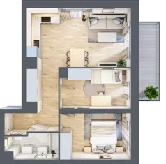 3 pokoje, mieszkanie 52,64 m², piętro 5, oferta nr G38, Osiedle Startowe, Wrocław, Psie Pole-Zawidawie, Zakrzów, ul. Zatorska / al. Sobieskiego