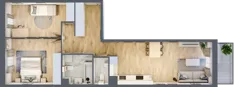 3 pokoje, mieszkanie 67,88 m², piętro 3, oferta nr B09, Osiedle Startowe, Wrocław, Psie Pole-Zawidawie, Zakrzów, ul. Zatorska / al. Sobieskiego