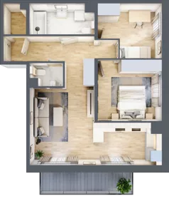 3 pokoje, mieszkanie 62,86 m², piętro 3, oferta nr D14, Osiedle Startowe, Wrocław, Psie Pole-Zawidawie, Zakrzów, ul. Zatorska / al. Sobieskiego