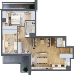3 pokoje, mieszkanie 69,29 m², piętro 5, oferta nr C120, Grunwald Między Drzewami 3, Poznań, Grunwald, Grunwald Południe, ul. Unii Europejskiej / Smardzewska