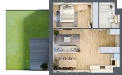 2 pokoje, mieszkanie 49,92 m², parter, oferta nr C086, Grunwald Między Drzewami 3, Poznań, Grunwald, Grunwald Południe, ul. Unii Europejskiej / Smardzewska