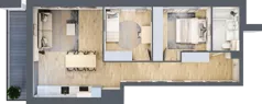 3 pokoje, mieszkanie 60,80 m², piętro 3, oferta nr D151, Grunwald Między Drzewami 3, Poznań, Grunwald, Grunwald Południe, ul. Unii Europejskiej / Smardzewska