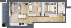 3 pokoje, mieszkanie 60,80 m², piętro 2, oferta nr D145, Grunwald Między Drzewami 3, Poznań, Grunwald, Grunwald Południe, ul. Unii Europejskiej / Smardzewska