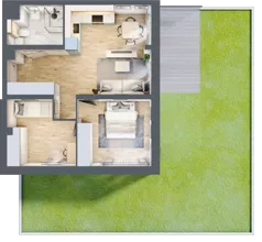 3 pokoje, mieszkanie 51,90 m², parter, oferta nr D123, Grunwald Między Drzewami 3, Poznań, Grunwald, Grunwald Południe, ul. Unii Europejskiej / Smardzewska