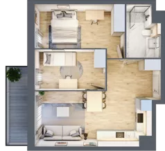 3 pokoje, mieszkanie 52,22 m², piętro 1, oferta nr E180, Grunwald Między Drzewami 3, Poznań, Grunwald, Grunwald Południe, ul. Unii Europejskiej / Smardzewska
