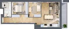3 pokoje, mieszkanie 59,88 m², piętro 1, oferta nr E175, Grunwald Między Drzewami 3, Poznań, Grunwald, Grunwald Południe, ul. Unii Europejskiej / Smardzewska