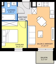 2 pokoje, mieszkanie 35,36 m², piętro 2, oferta nr E068, BOSCO, Warszawa, Białołęka, Białołęka Dworska, ul. Romana Palestera