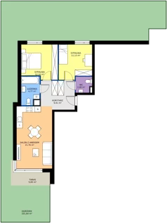 3 pokoje, mieszkanie 61,56 m², piętro 1, oferta nr D051, BOSCO, Warszawa, Białołęka, Białołęka Dworska, ul. Romana Palestera