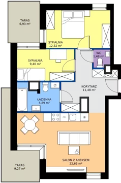 3 pokoje, mieszkanie 63,20 m², piętro 3, oferta nr D058, BOSCO, Warszawa, Białołęka, Białołęka Dworska, ul. Romana Palestera