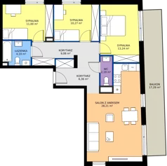 4 pokoje, mieszkanie 84,54 m², piętro 1, oferta nr E062, BOSCO, Warszawa, Białołęka, Białołęka Dworska, ul. Romana Palestera