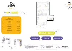 3 pokoje, mieszkanie 82,65 m², piętro 3, oferta nr 50.28, Osiedle Ozon - Etap VII, Kraków, Prądnik Biały, Górka Narodowa, ul. Stefana Banacha/ul. Fryderyka Schillinga