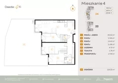 4 pokoje, mieszkanie 96,37 m², parter, oferta nr A1.0.M108.4P, Nowe Osiedle Fi, Kraków, Podgórze, Mateczny, ul. Rzemieślnicza 22/24
