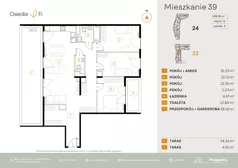 4 pokoje, mieszkanie 105,08 m², piętro 6, oferta nr B1.3.M26.4P, Nowe Osiedle Fi, Kraków, Podgórze, Mateczny, ul. Rzemieślnicza 22/24