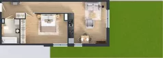 2 pokoje, mieszkanie 51,90 m², parter, oferta nr 2.14b, LINK BUNSCHA, Kraków, Dębniki, Ruczaj, ul. Karola Bunscha 14A-C