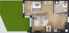 1 pokój, mieszkanie 44,00 m², parter, oferta nr 9.3, Osiedle Ozon - Etap VII, Kraków, Prądnik Biały, Górka Narodowa, ul. Stefana Banacha/ul. Fryderyka Schillinga