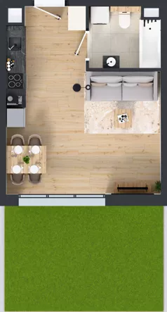 1 pokój, mieszkanie 28,91 m², parter, oferta nr 2.32, Osiedle Ozon - Etap VII, Kraków, Prądnik Biały, Górka Narodowa, ul. Stefana Banacha/ul. Fryderyka Schillinga
