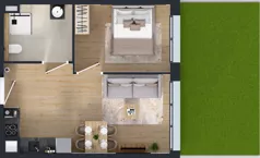 2 pokoje, mieszkanie 38,57 m², parter, oferta nr 27.32, Osiedle Ozon - Etap VII, Kraków, Prądnik Biały, Górka Narodowa, ul. Stefana Banacha/ul. Fryderyka Schillinga
