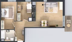 3 pokoje, mieszkanie 57,58 m², piętro 4, oferta nr 73.32, Osiedle Ozon - Etap VII, Kraków, Prądnik Biały, Górka Narodowa, ul. Stefana Banacha/ul. Fryderyka Schillinga