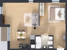 2 pokoje, mieszkanie 46,43 m², piętro 2, oferta nr 34.34, Osiedle Ozon - Etap VII, Kraków, Prądnik Biały, Górka Narodowa, ul. Stefana Banacha/ul. Fryderyka Schillinga