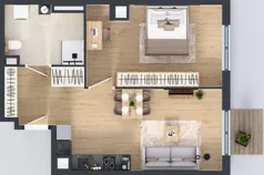 2 pokoje, mieszkanie 52,49 m², piętro 2, oferta nr L 2_M29, Clou Lindego, Kraków, Bronowice, ul. Samuela Bogumiła Lindego 5