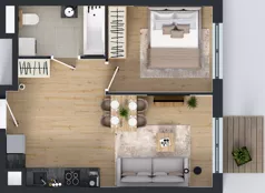 2 pokoje, mieszkanie 37,50 m², piętro 2, oferta nr L 2_M28, Clou Lindego, Kraków, Bronowice, ul. Samuela Bogumiła Lindego 5