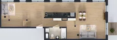 3 pokoje, mieszkanie 67,73 m², piętro 4, oferta nr L 4_M19, Clou Lindego, Kraków, Bronowice, ul. Samuela Bogumiła Lindego 5