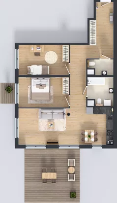 3 pokoje, mieszkanie 78,67 m², piętro 3, oferta nr L 3_M06, Clou Lindego, Kraków, Bronowice, ul. Samuela Bogumiła Lindego 5