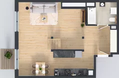2 pokoje, mieszkanie 51,33 m², piętro 4, oferta nr L 4_M02, Clou Lindego, Kraków, Bronowice, ul. Samuela Bogumiła Lindego 5