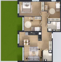 4 pokoje, mieszkanie 81,96 m², parter, oferta nr M2006, Osiedle Ozon - Etap VIII, Kraków, Prądnik Biały, Górka Narodowa, ul. Stefana Banacha/ul. Fryderyka Schillinga