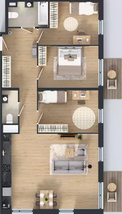 4 pokoje, mieszkanie 91,83 m², piętro 2, oferta nr M2018, Osiedle Ozon - Etap VIII, Kraków, Prądnik Biały, Górka Narodowa, ul. Stefana Banacha/ul. Fryderyka Schillinga