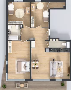 4 pokoje, mieszkanie 98,81 m², piętro 1, oferta nr M4004, Osiedle Ozon - Etap VIII, Kraków, Prądnik Biały, Górka Narodowa, ul. Stefana Banacha/ul. Fryderyka Schillinga