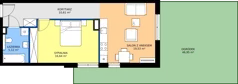 2 pokoje, mieszkanie 51,90 m², parter, oferta nr 2.14b, LINK BUNSCHA , Kraków, Dębniki, Ruczaj, ul. Karola Bunscha 14A-C