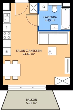 1 pokój, mieszkanie 28,96 m², piętro 2, oferta nr 10.32, Osiedle Ozon - Etap VII, Kraków, Prądnik Biały, Górka Narodowa, ul. Stefana Banacha/ul. Fryderyka Schillinga