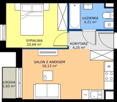 2 pokoje, mieszkanie 35,26 m², piętro 5, oferta nr 68.34, Osiedle Ozon - Etap VII, Kraków, Prądnik Biały, Górka Narodowa, ul. Stefana Banacha/ul. Fryderyka Schillinga