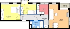 3 pokoje, mieszkanie 64,69 m², piętro 1, oferta nr L 1_M32, Clou Lindego, Kraków, Bronowice, ul. Samuela Bogumiła Lindego 5