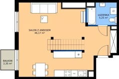 2 pokoje, mieszkanie 51,33 m², piętro 4, oferta nr L 4_M02, Clou Lindego, Kraków, Bronowice, ul. Samuela Bogumiła Lindego 5
