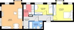 3 pokoje, mieszkanie 69,80 m², piętro 3, oferta nr L 3_M01, Clou Lindego, Kraków, Bronowice, ul. Samuela Bogumiła Lindego 5