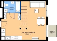 2 pokoje, mieszkanie 37,58 m², piętro 4, oferta nr L 4_M17, Clou Lindego, Kraków, Bronowice, ul. Samuela Bogumiła Lindego 5