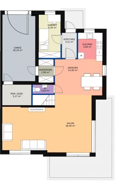 6 pokoi, mieszkanie 203,90 m², parter, oferta nr 18B, Szeroka 140, Warszawa, Rembertów, ul. Szeroka 140