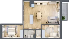 3 pokoje, mieszkanie 69,04 m², piętro 1, oferta nr A/11, Kijowska 17, Warszawa, Praga Północ, Szmulki, ul. Kijowska 17